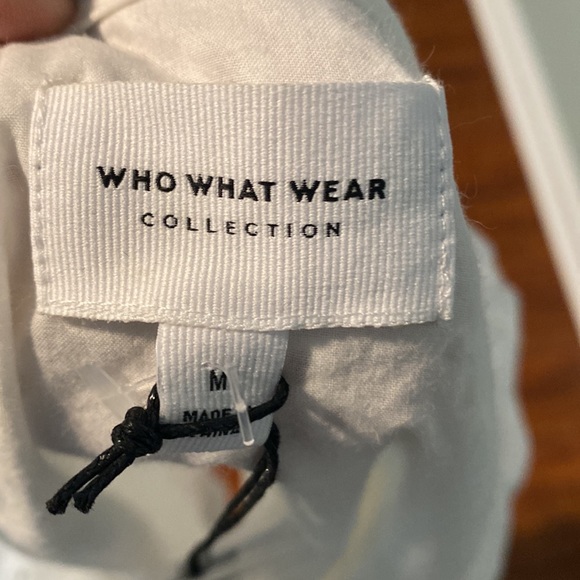 NWT WOMEN’S WHO WHAT WEAR EYELET SHIRT - Picture 2 of 8